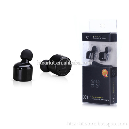 2016 Newest Black Color Bluetooth In-ear True Wireless earphone With Microphone for Mobile Phone